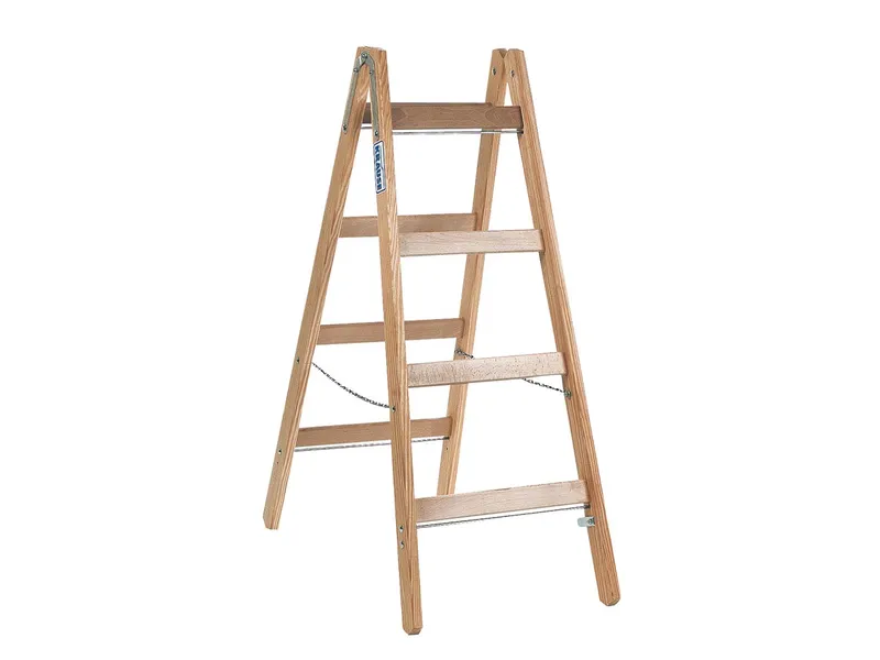 KRAUSE Klapp-Holzleiter 2x4 Sprossen – Produktbild 1 von 1