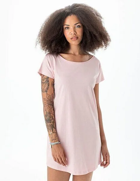 Mantis Mantis Damen Langes T-Shirt T-Shirt Kleid Strandshirt Nachthemd, Soft pink, – Produktbild 1 von 3