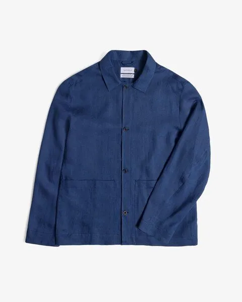 Rotholz Rotholz Leichte Workwear Jacke Bio Baumwolle, Ocean blue, – Produktbild 1 von 4