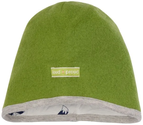 loud + proud loud + proud Baby & Kinder Mütze Wollfleece, GOTS-zertifiziert, Grass(grün), – Produktbild 3 von 3