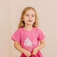 Cotokids Cotokids Kinder T-Shirt GOTS zertifiziert, pink, Eiscreme-Print, Bio-Baumwolle, weich – Walkiddy – Produktbild 1 von 1