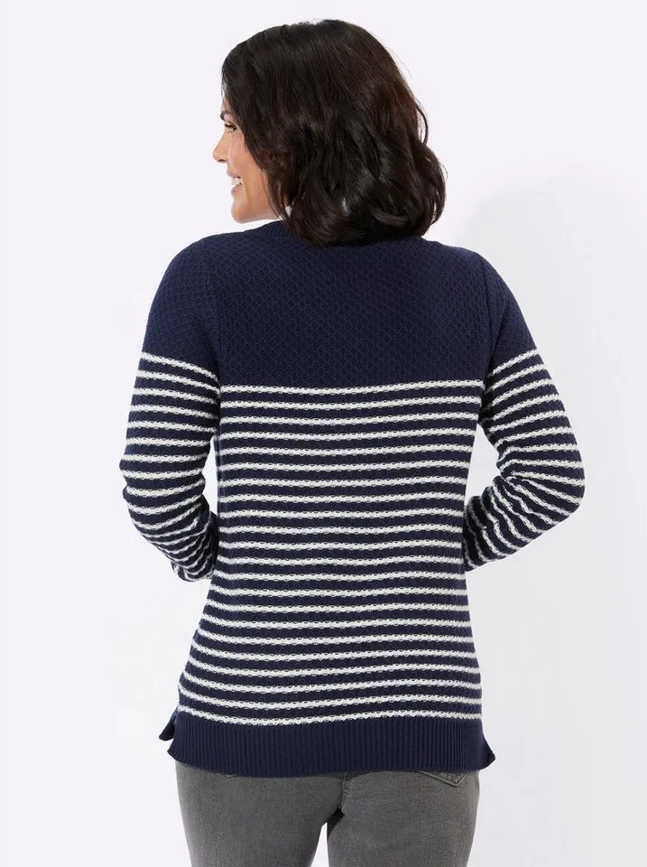 Witt Witt Strickpullover 2-in-1-Pullover Langarm, Blau, – Produktbild 2 von 5
