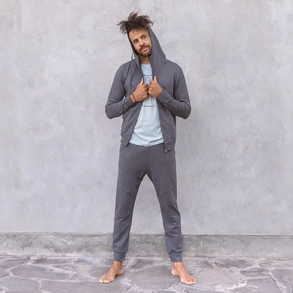 Jaya Jaya LEON MELANGE - Männer - Hoodie für Yoga und Freizeit aus Biobaumwolle, Rose, – Produktbild 1 von 4