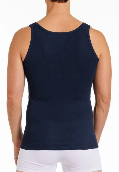 Haasis Bodywear Haasis Bodywear Herren Unterhemd Feinripp 5er Pack, Navy, – Produktbild 4 von 4