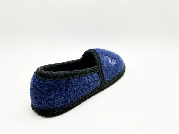 thies "thies ® Mountain Wool Home Slipper" aus reiner, ökologischer Schurwolle, made in Austria, Denim blue (blau), – Produktbild 4 von 4