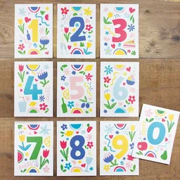 Bow & Hummingbird Bow & Hummingbird Postkarten Set Zahlen - 20 Stück – Produktbild 1 von 1