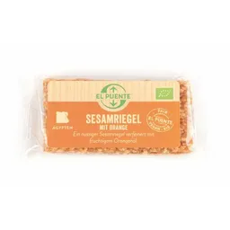 El Puente El Puente Vegane Bio-Sesamriegel mit Orange 3 x 9 g | Fair Trade | Bio-zertifiziert | Vegan | Glutenfrei – Produktbild 1 von 1