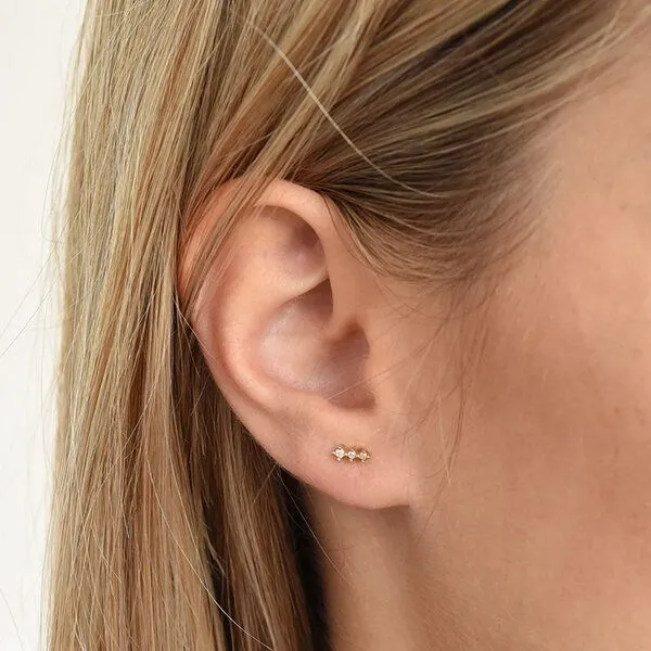 Eppi Eppi Zarte Ohrstecker mit Diamanten Linus, Rosa, – Produktbild 3 von 4