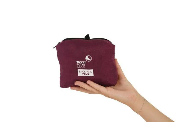 Ticket to the Moon Ticket to the Moon Ultraleicht Rucksack "Backpack Plus" (25l) aus upcyceltem Nylon, Pflaume, – Produktbild 3 von 4
