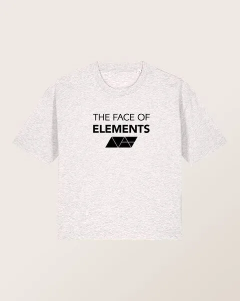 THE FACE OF ELEMENTS The Face of Elements Bold - Relaxed Boxy Fit T-Shirt aus Bio-Baumwolle, Heather grey (grau), – Produktbild 1 von 4