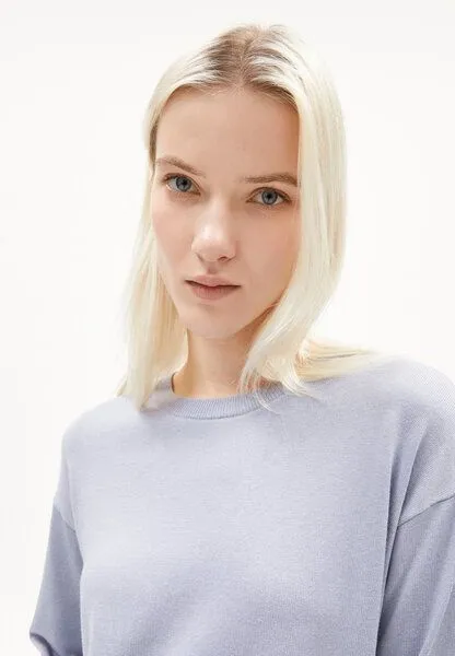 ARMEDANGELS ARMEDANGELS LARUNAA Damen Pullover aus Bio-Baumwoll Mix, Misty morning, – Produktbild 4 von 4