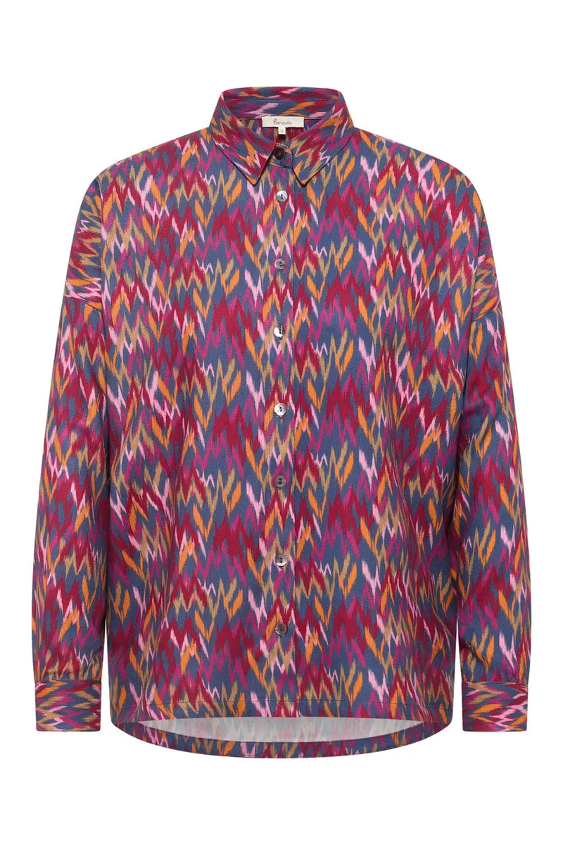 Tranquillo Bluse Jolandaa aus EcoVero™-Twill - ikat / 36 – Produktbild 1 von 6