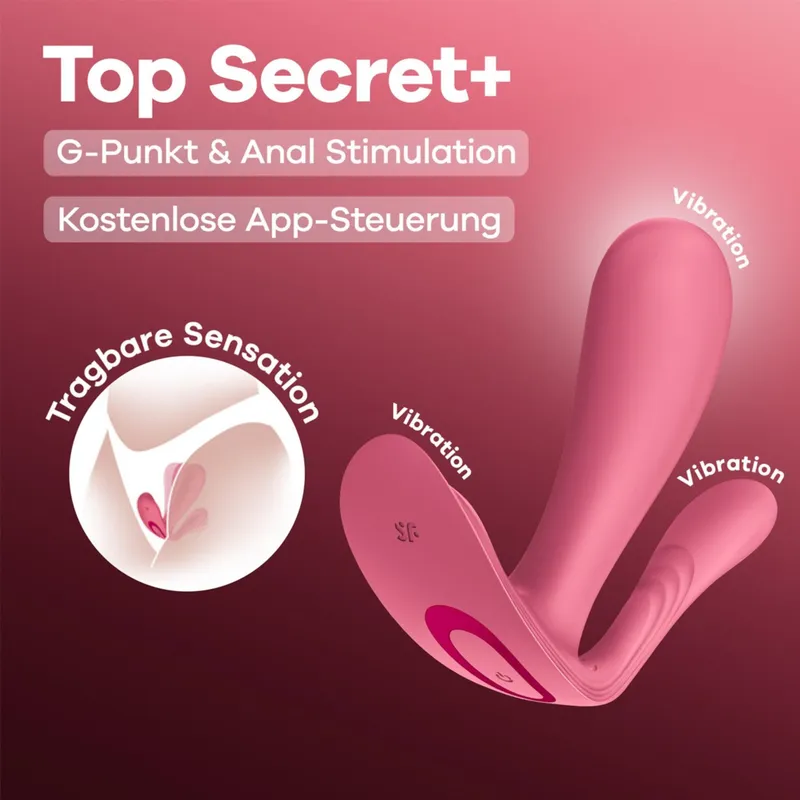 Satisfyer Satisfyer Top Secret+ Connect App, 11 cm, Rosa, – Produktbild 1 von 1