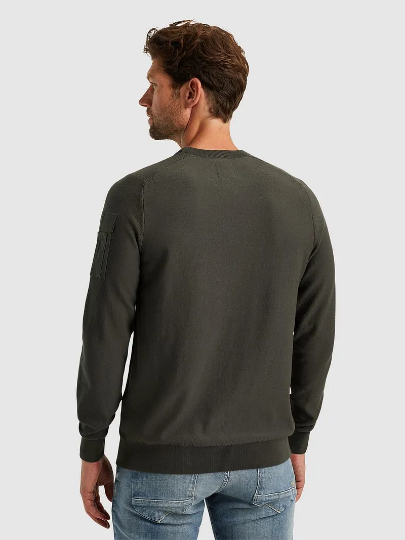 PME Legend PME Legend American Classic Pullover Beluga Grün - Größe XL, Dunkelgrün, – Produktbild 4 von 5