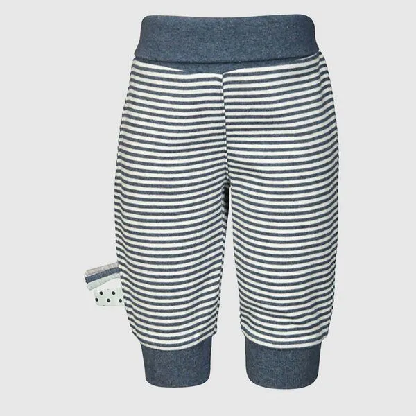 OrganicEra Baby-Hose mit Gummiband, gestreift 'OrganicEra' aus Bio-Baumwolle, Blau, – Produktbild 1 von 4