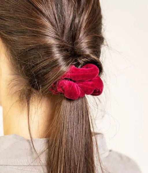 obumi Obumi Scrunchie Samt - Bio Baumwolle, Burgundy, – Produktbild 1 von 3
