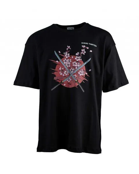 EMPIRE-THIRTEEN EMPIRE-THIRTEEN oversized Shirt SAKURA, Schwarz, – Produktbild 1 von 4