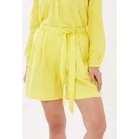 ORGANICATION ORGANICATION Shorts aus Leinengemisch mit Bindegürtel, Lemonade, – Produktbild 1 von 1