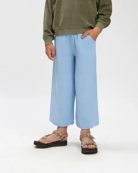 MATONA Matona Lockere Musselinhose für Kinder / Lounge Pants, Powder blue, – Produktbild 1 von 4
