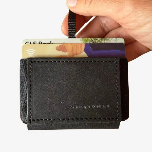 ANDERS & KOMISCH ANDERS & KOMISCH Kleiner Geldbeutel mit Münzfach - MINI PRO Wallet, Schwarz, – Produktbild 2 von 4