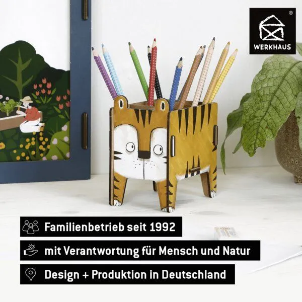 WERKBOX WERKBOX Stiftebox Vierbeiner, Tiger, – Produktbild 4 von 6