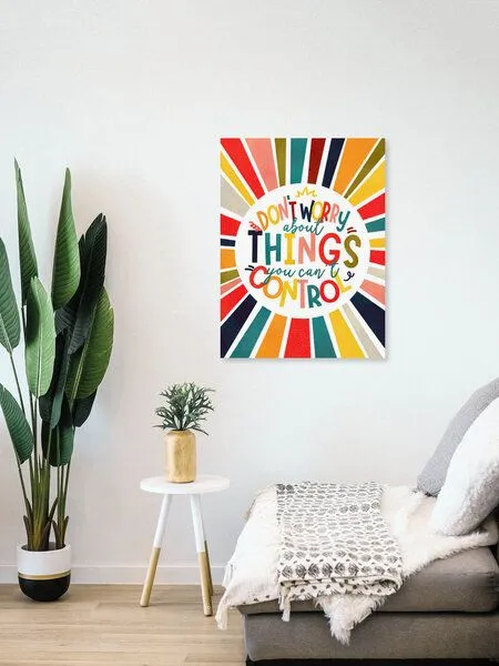 Photocircle Photocircle Poster / Leinwandbild - don't worry about things you can't control - typography – Produktbild 4 von 4