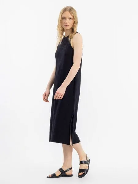 Rotholz Rotholz Sommerkleid - Knit - aus Bio-Baumwolle, Schwarz (black), – Produktbild 2 von 4