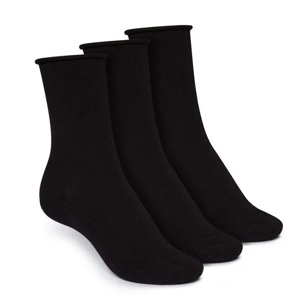 THOKKTHOKK THOKKTHOKK Socken Relax Mittelhoch Schwarz 3er Pack Bio Fair – Produktbild 1 von 3