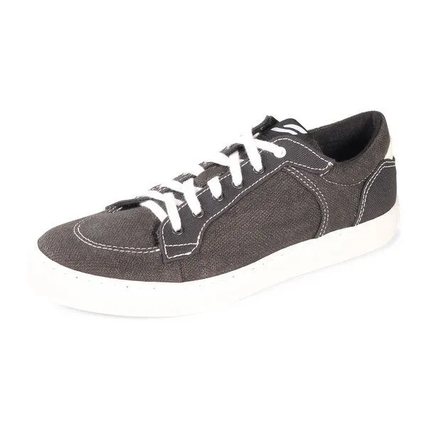 Fairticken Fairticken LAMEGO II Sneaker mit Hanf/Leinen Canvasstoff, Faded black /white, – Produktbild 1 von 4