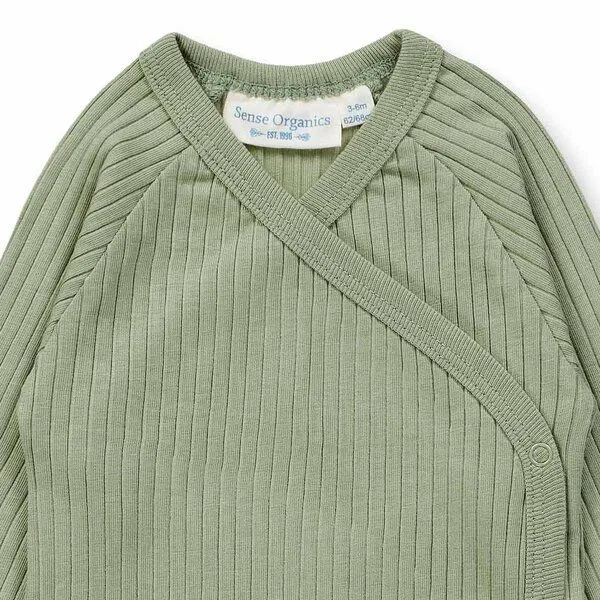 Sense Organics sense-organics Wickel Langarmbody, Modell YGON, Salbeigrün, – Produktbild 3 von 4