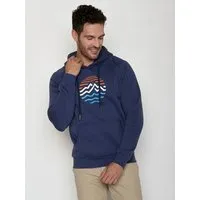 GreenBomb GREENBOMB Mountain Stripes Trek - Hoodie aus Bio-Baumwolle mit Raglan-Arm / hochwertiger Print / GOTS / Fair & Vegan – Produktbild 1 von 1