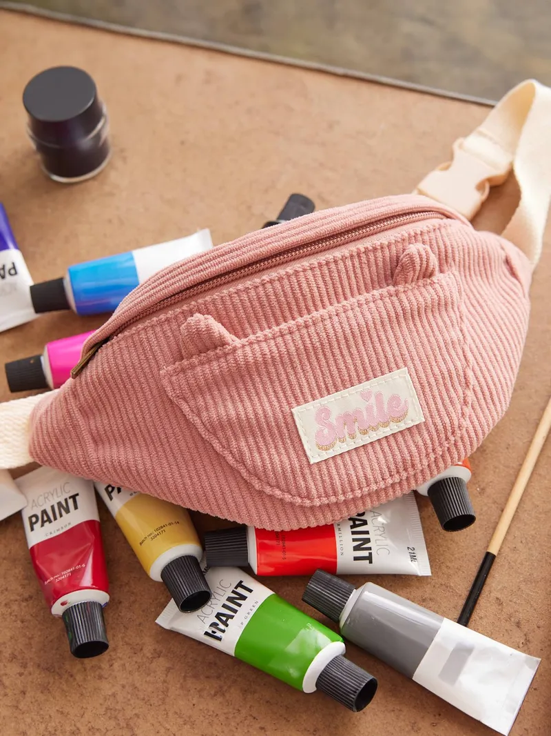 Vertbaudet Mädchen Bauchtasche mit Katzenohren, Altrosa, – Produktbild 1 von 4