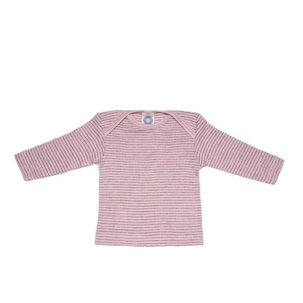 Cosilana Cosilana Baby Schlupfhemd Bio Baumwolle kbT Wolle Seide, Pink pflaume natur, – Produktbild 1 von 1