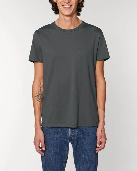 YTWOO YTWOO 3er Pack Basic Unisex T-Shirt aus Bio Baumwolle | viele Farbkombinationen | Fair Trade | Nachhaltig, Antharzit-schwarz-khaki, – Produktbild 2 von 3
