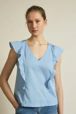 LANIUS LANIUS Chambray Blusentop GOTS aus Bio-Baumwolle – Produktbild 1 von 1