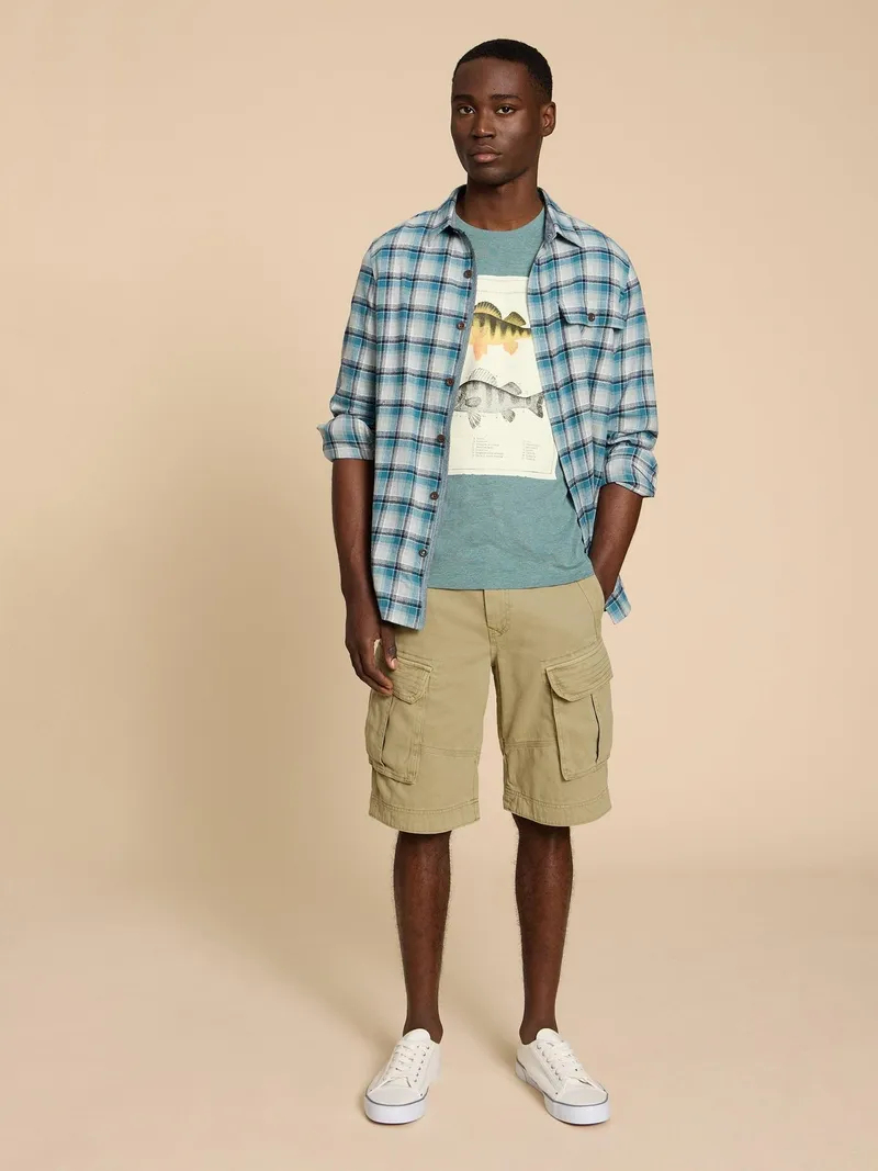 White Stuff Halsall Cargoshorts aus Bio-Baumwolle - 38/R, Hellnatur, – Produktbild 1 von 4