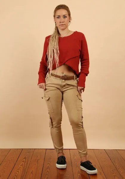 Die rote Zora Die rote Zora Strick Kurzsweater, Blood orange, – Produktbild 4 von 4
