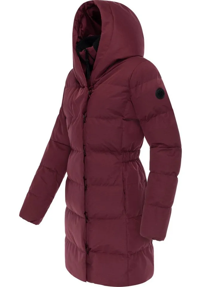 ragwear ragwear Steppmantel Niani YOUMODO Warmer Wintermantel mit hohem Kragen und Kapuze, Rot, – Produktbild 3 von 3