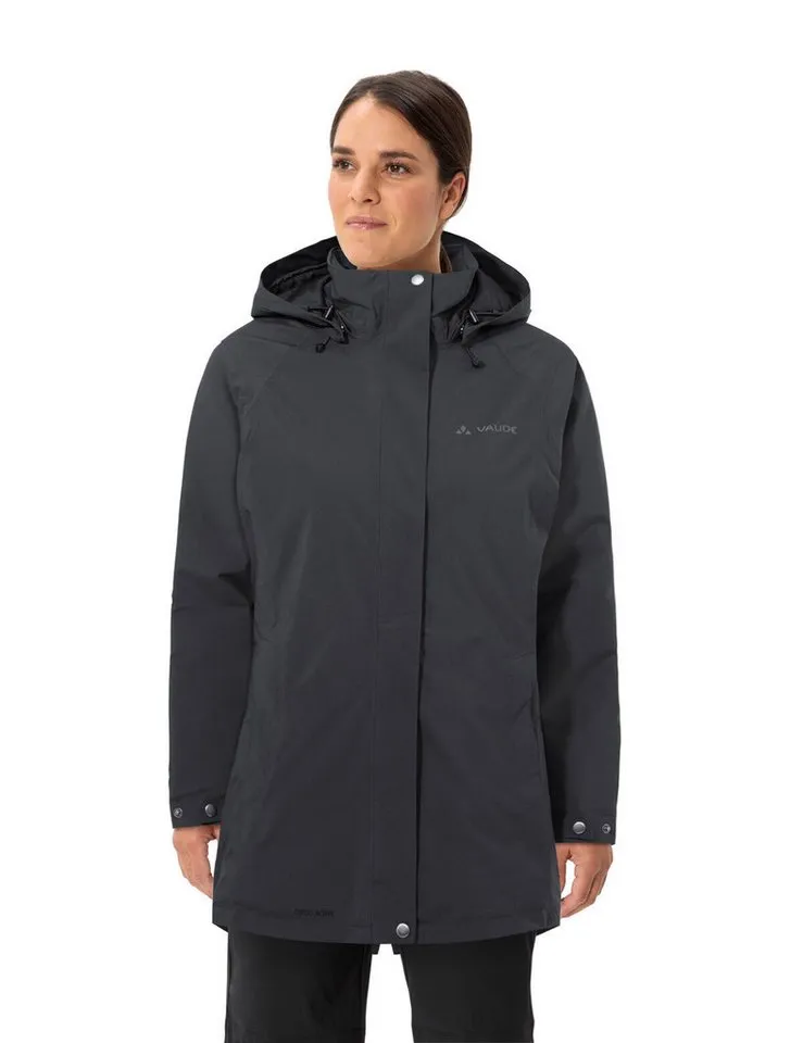 Vaude Vaude Outdoorjacke SE Women's Abelia Coat II (1-St) wasserdicht, winddicht, wattiert und atmungsaktiv, Schwarz, – Produktbild 2 von 2