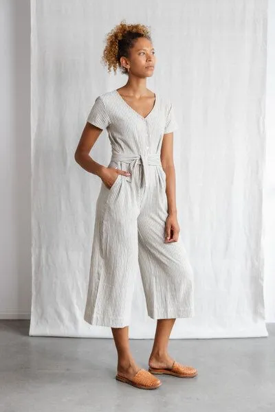 Jyoti - Fair Works Jyoti - Fair Works Baumwoll Jumpsuit Amrita, Streifen, – Produktbild 2 von 4