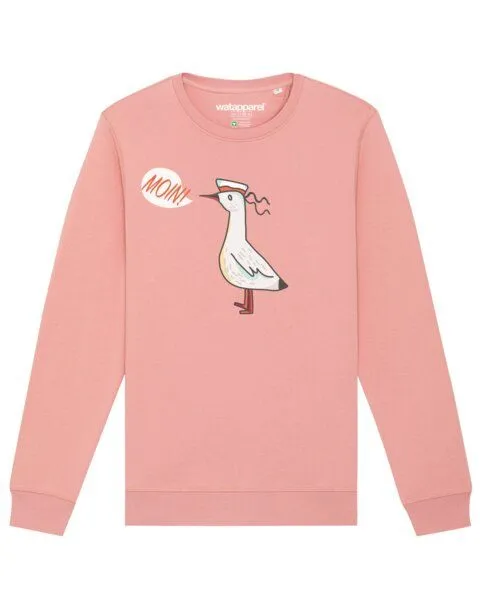 watapparel watapparel Sweatshirt Unisex Moin Seagull, Canyon pink, – Produktbild 1 von 3