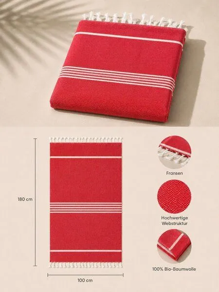 Sandiik Sandiik Allrounder Tuch Geschenke Set mit Thermoflasche, Rot, – Produktbild 3 von 4