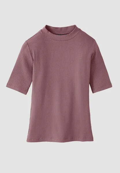 recolution Damen Rib Longsleeve aus Leinen und LENZING ECOVERO Viskose Mix - DANDELION - recolution, Wild berry (rot), – Produktbild 1 von 4