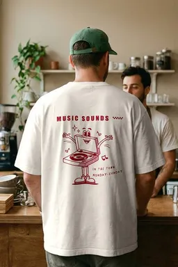 Kultgut Kultgut Artdesign - Hochwertiges Oversizeshirt 100% Biobaumwolle / Music Sounds – Produktbild 1 von 1