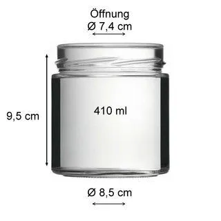 mikken mikken Einmachglas Vorratsglas 400 ml mit Schraubverschluss PVC-frei – Produktbild 3 von 4
