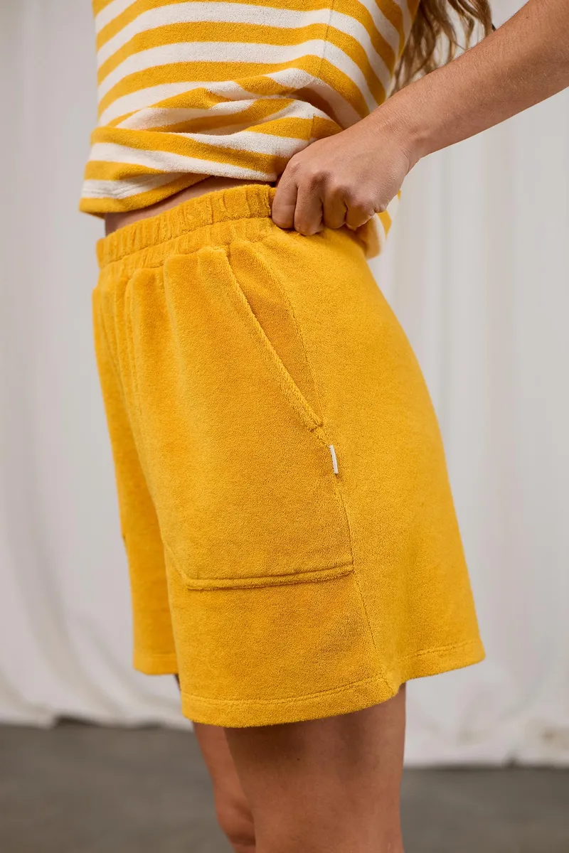 TWOTHIRDS TWOTHIRDS Damen vegan Shorts Waimalu Gelb, Dunkelgelb, – Produktbild 1 von 2