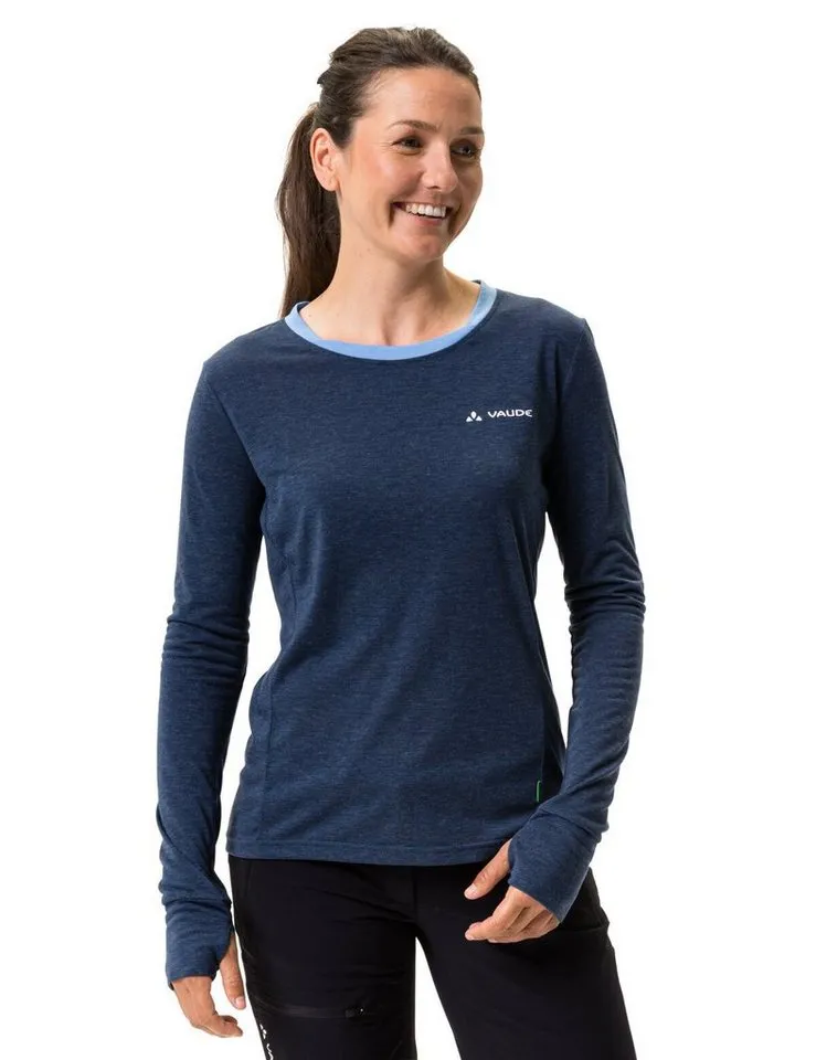 Vaude Vaude T-Shirt Women's Sveit LS Shirt II (1-tlg) schnelltrocknendes und funktionelles Shirt, Blau, – Produktbild 3 von 5