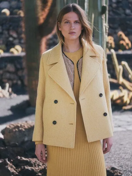 LANIUS LANIUS Cabanjacke aus Schurwolle, Honey melange, – Produktbild 1 von 4