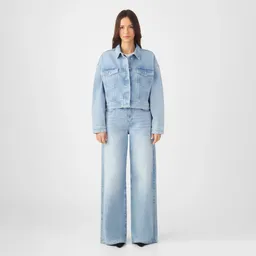 DAWN AMARA Minimal Stretch - Boxy Jacket - Light Blue - Light Blue / M – Produktbild 1 von 1