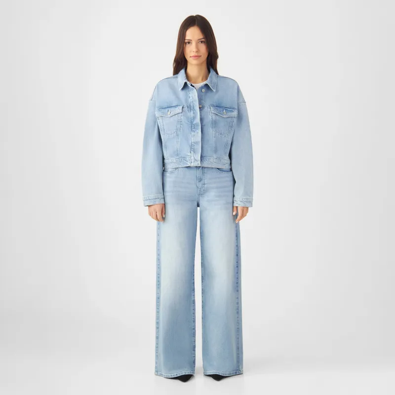 DAWN AMARA Minimal Stretch - Boxy Jacket - Light Blue - Light Blue / XS – Produktbild 1 von 1